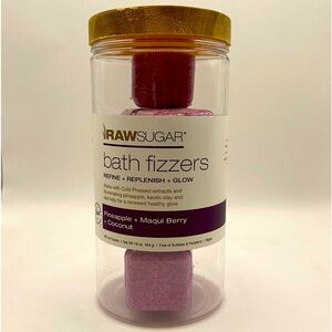 RAW SUGAR Bath Fizzers - Pineapple, Maqui Berry and Coconut